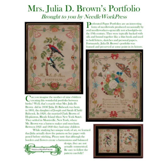 Needle WorkPress - Mrs. Julia D. Brown's Portfolio