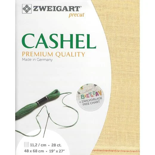 Zweigart Cashel 28ct - Farbe 322 sand (Precut 48x68 cm)