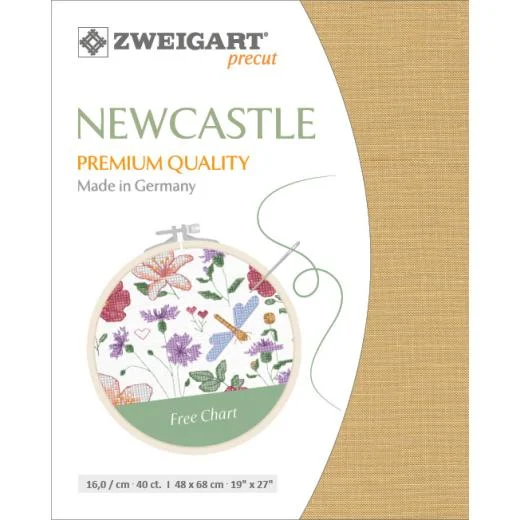 Zweigart Newcastle 40ct - Farbe 3040 safari (Precut 48x68 cm)