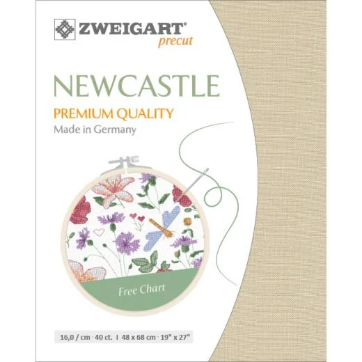 Zweigart Newcastle 40ct - Farbe 3077 sand (Precut 48x68 cm)
