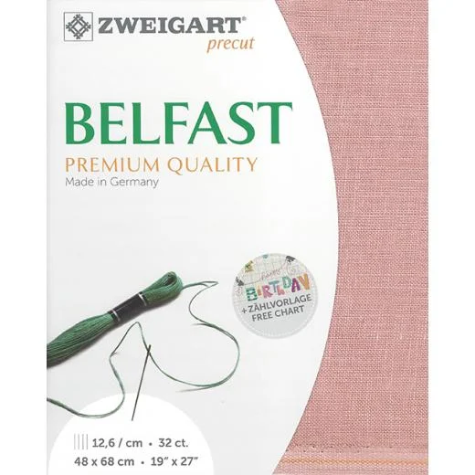 Zweigart Belfast 32ct - 4042 ash rose (Precut)