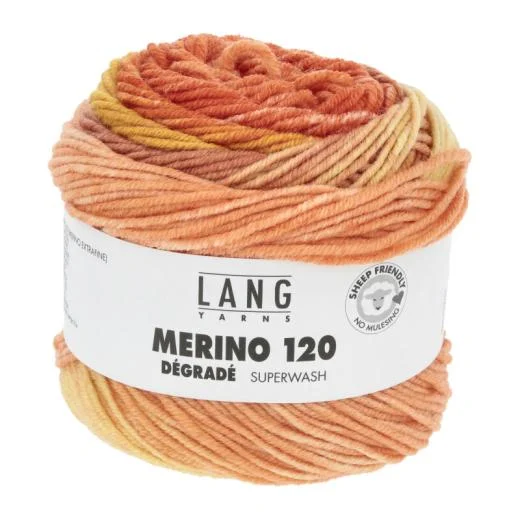 Merino 120 Dégradé Lang Yarns - orange-gelb-apricot (0017)