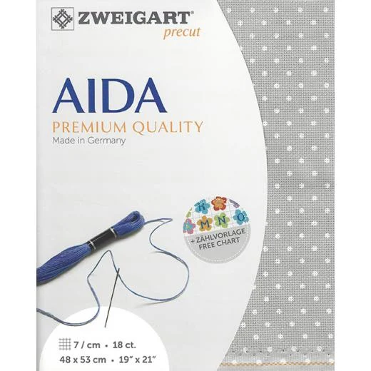 Zweigart Aida 18ct - Farbe 7349 Petit Point (Precut 48x53 cm)