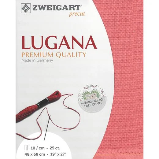 Zweigart Lugana 25ct - 4018 koralle (Precut)