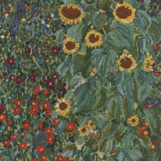 Klimt - Garten mit Sonnenblumen - DMC (Stickpackung)