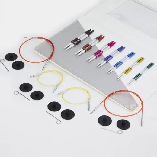 Nadelset austauschbare Rundstricknadeln 3,00 - 6,00 mm - 10 cm - KnitPro SmartStix Deluxe