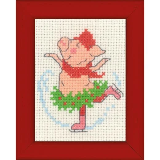 Permin of Copenhagen - Schwein mit Weihnachtsmütze