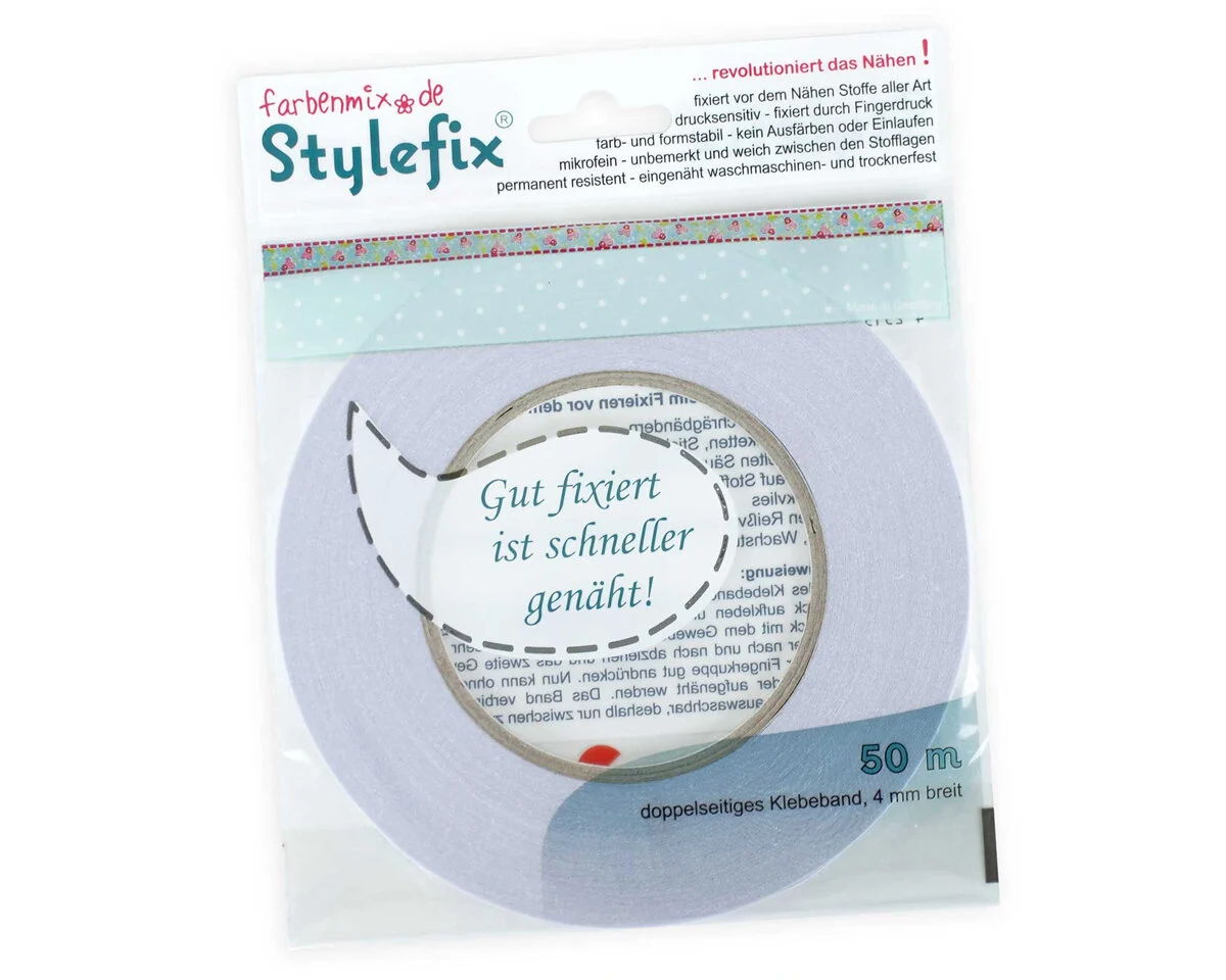 50 m doppelseitiges Klebeband STYLEFIX, farbenmix