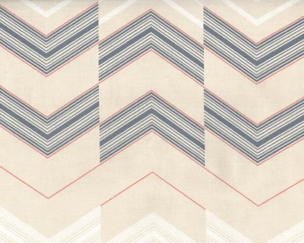 60-cm-Rapport Patchworkstoff DEAR STELLA, breite Zacken-Streifen, lachsrosa-hellbeige