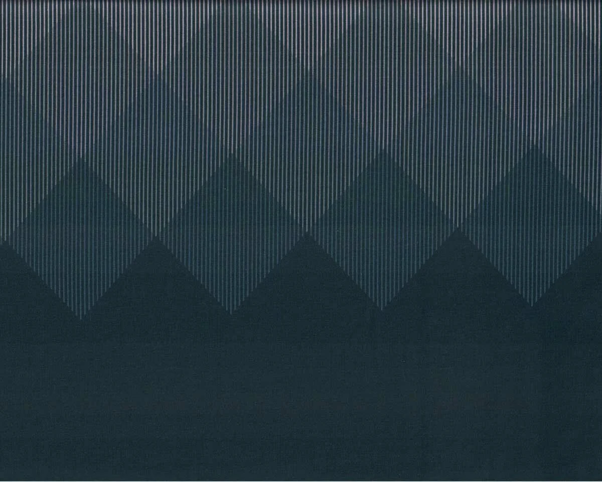 80-cm-Panel Baumwolljersey SQUARE DANCE by Thorsten Berger, Rautenbordüre, blaugrau