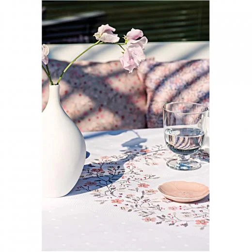 Tischdecke Streublümchen - Zählmusterstickpackung Rico Design