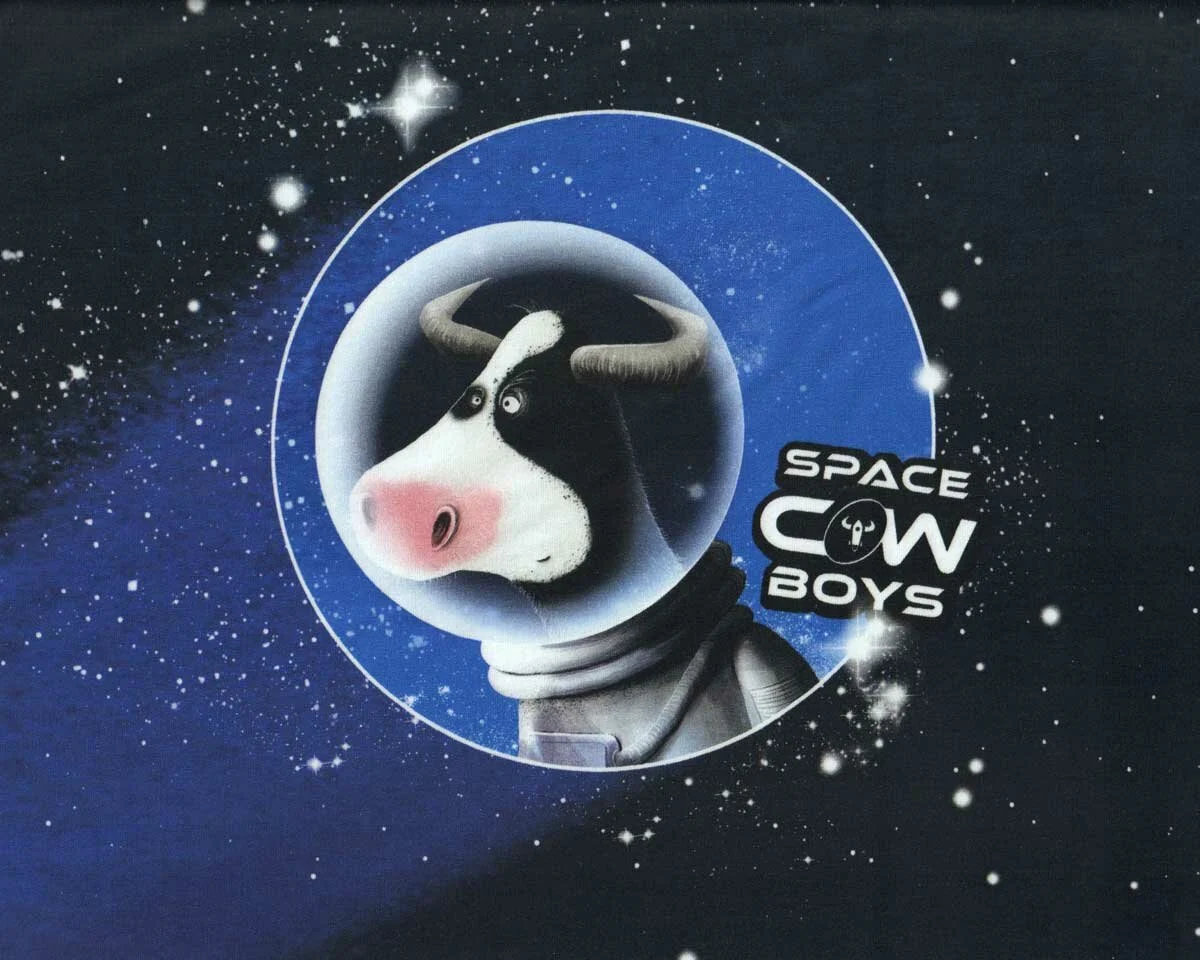 85-cm-Panel Sommersweat SPACE COWBOYS by Thorsten Berger