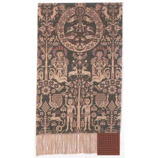 Permin of Copenhagen - Wandbehang Die Schöpfung rot