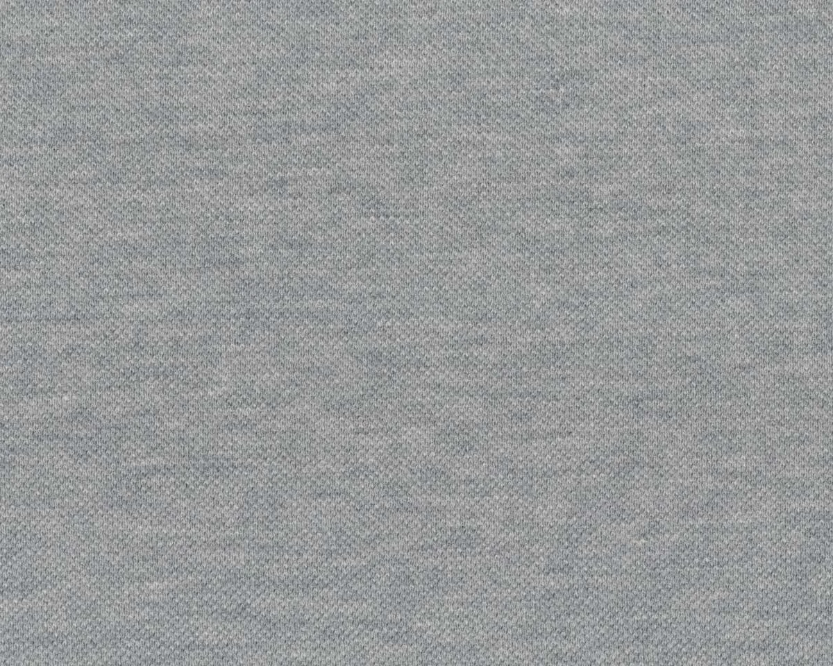 90 cm Reststück Baumwoll-Piqué POLO ME UNI, grau meliert, Albstoffe