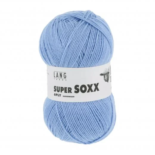 Super Soxx 6-fach Sockenwolle Lang Yarns - himmelblau