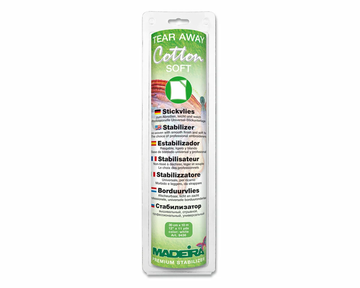 Abreißbares Stickvlies COTTON SOFT, weiß, Madeira