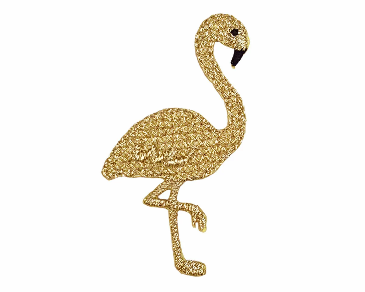 Applikation FLAMINGO, gold-metallic, Prym