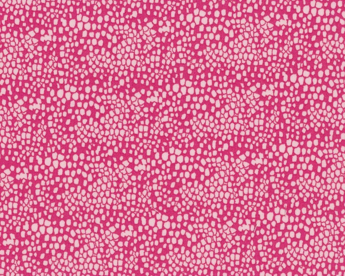 B-Ware Bio-Patchworkstoff PEBBLES, Tupfen, fuchsia-hellrosa, Jane Makower