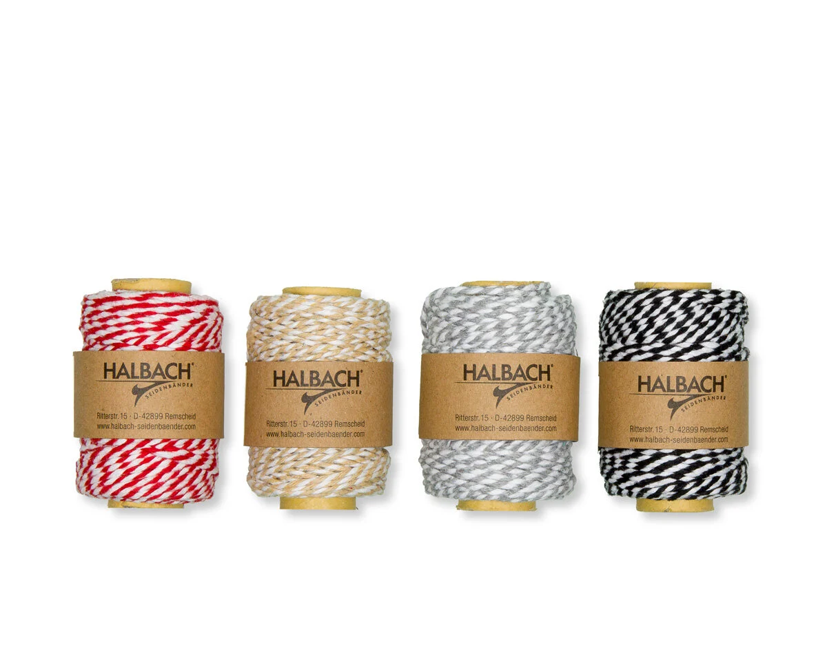 BÄCKERGARN, 25 m Rolle, 4 Farben