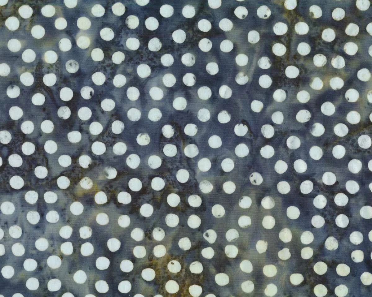 Batik-Patchworkstoff BALI DOTS GREAT, Punkte, dunkelgrau