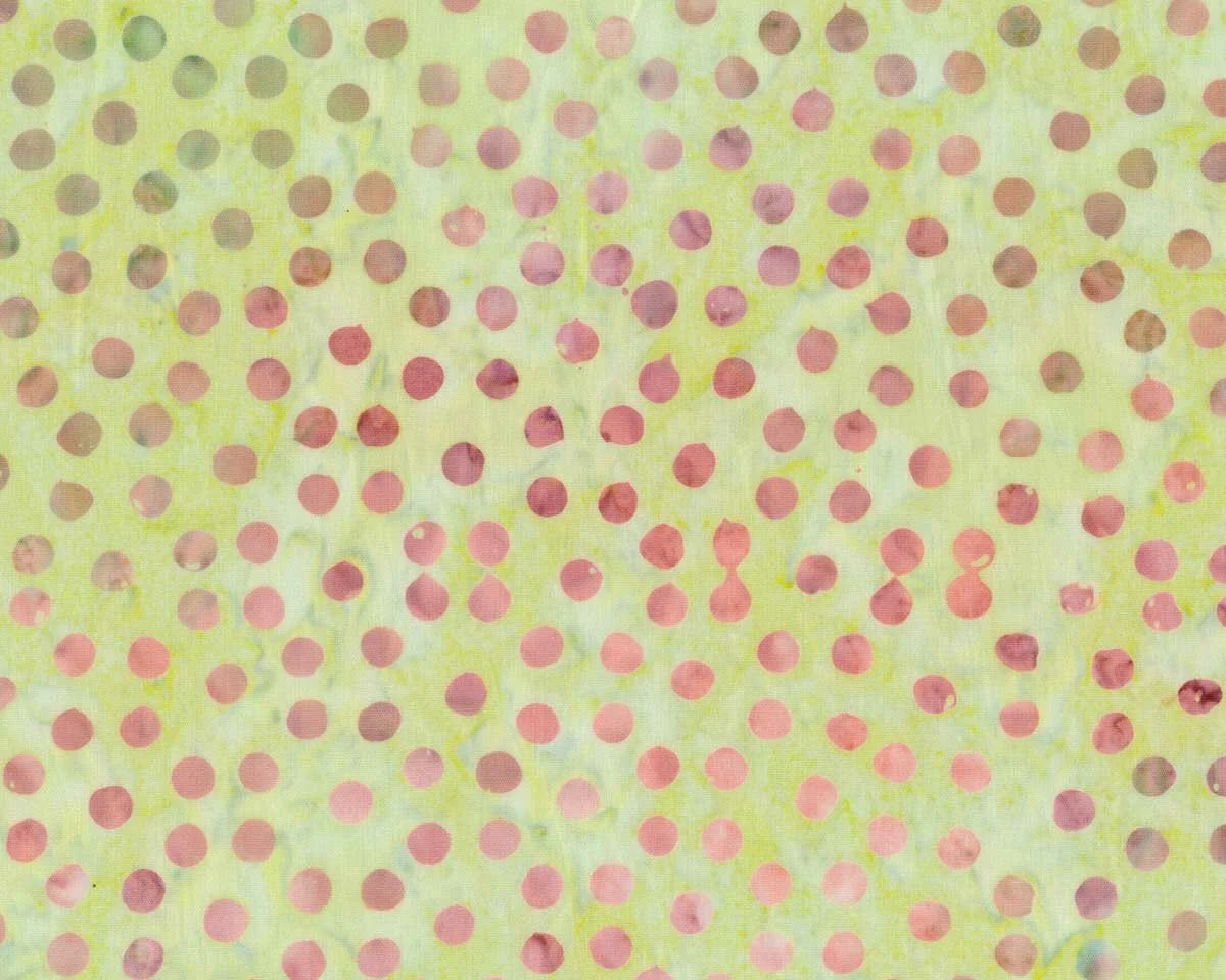 Batik-Patchworkstoff BALI DOTS GREAT, Punkte, lindgrün