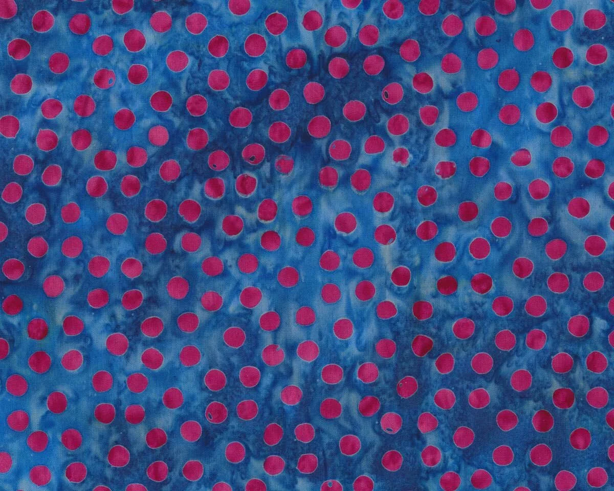 Batik-Patchworkstoff BALI DOTS GREAT, Punkte, royalblau