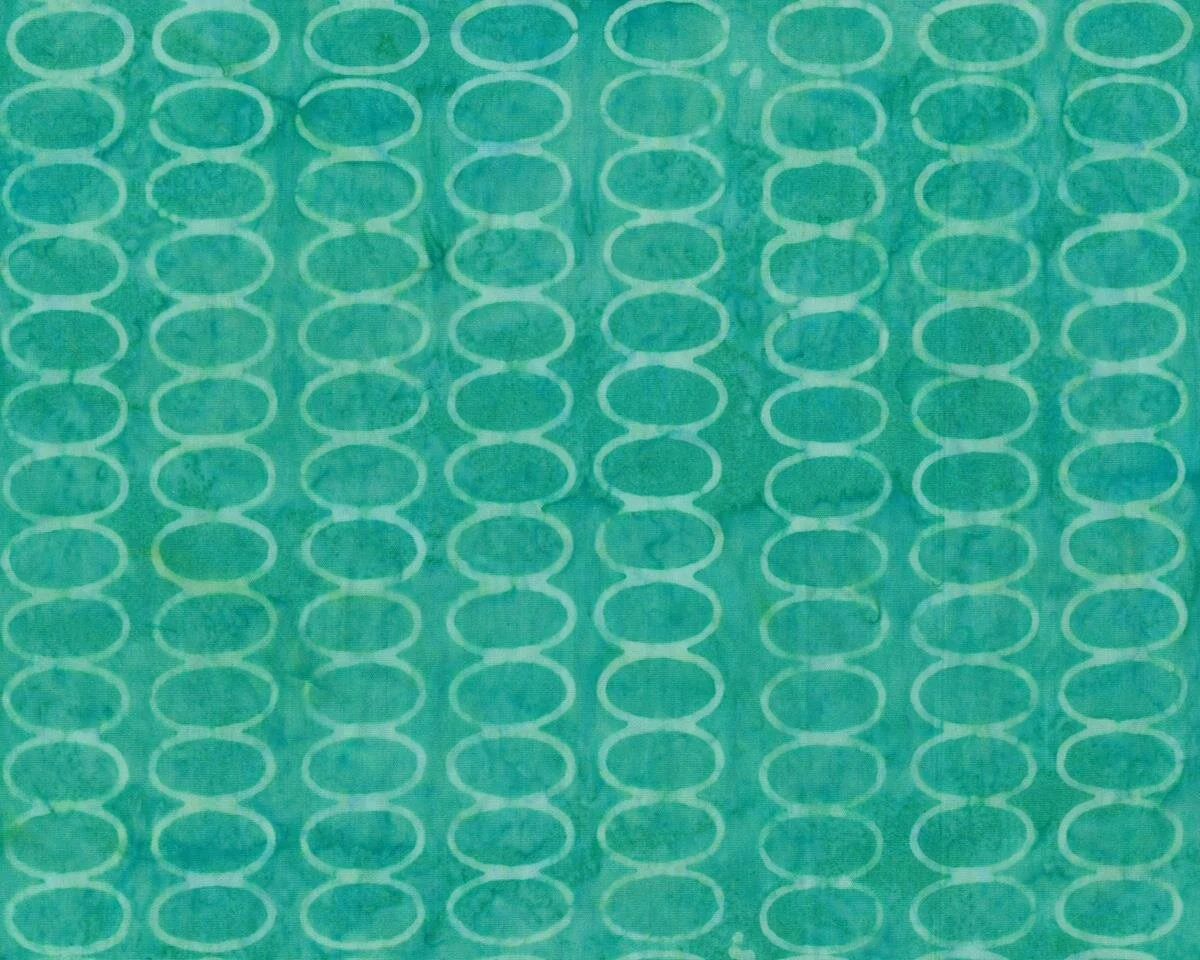 Batik-Patchworkstoff THE SWEET LIFE, Ovalketten, türkisgrün, Moda Fabrics
