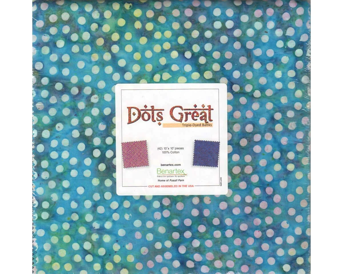 Batik-Precuts Layer Cake BALI DOTS GREAT, Benartex