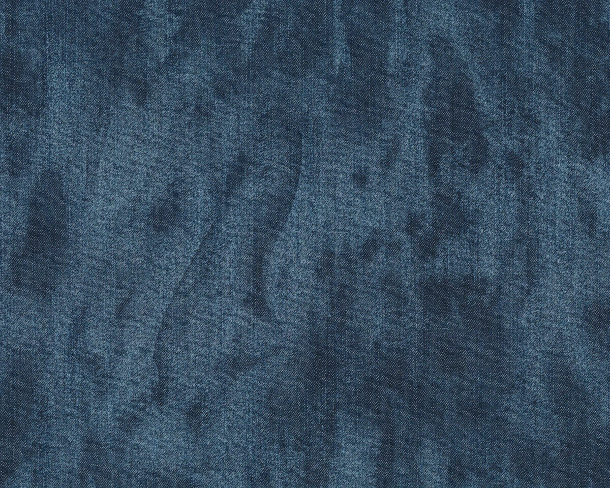 Baumwoll-Jeansstoff RICHARD, Batikmuster, dunkelblau, Hilco