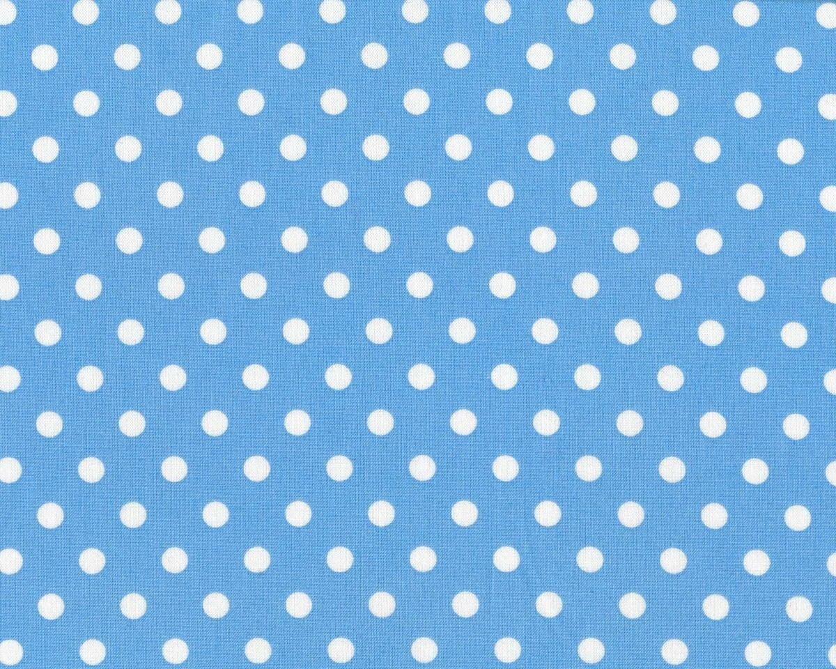 Baumwolle DOTTO, größere regelmäßige Punkte, hellblau