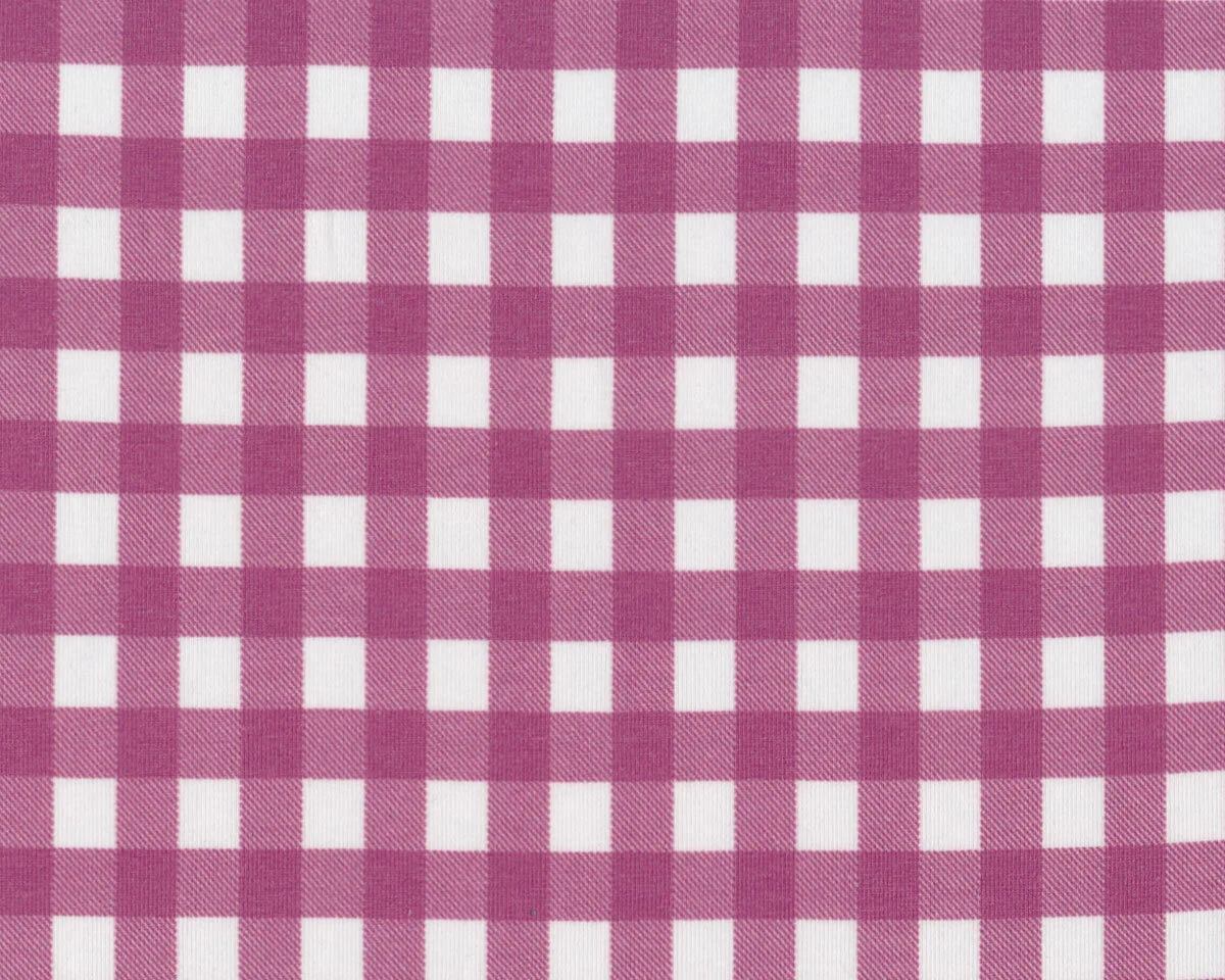 Baumwolljersey AVALANA PLAID, Karo, mauve