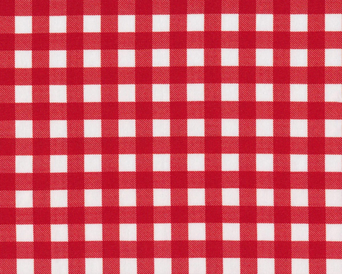 Baumwolljersey AVALANA PLAID, Karo, rot