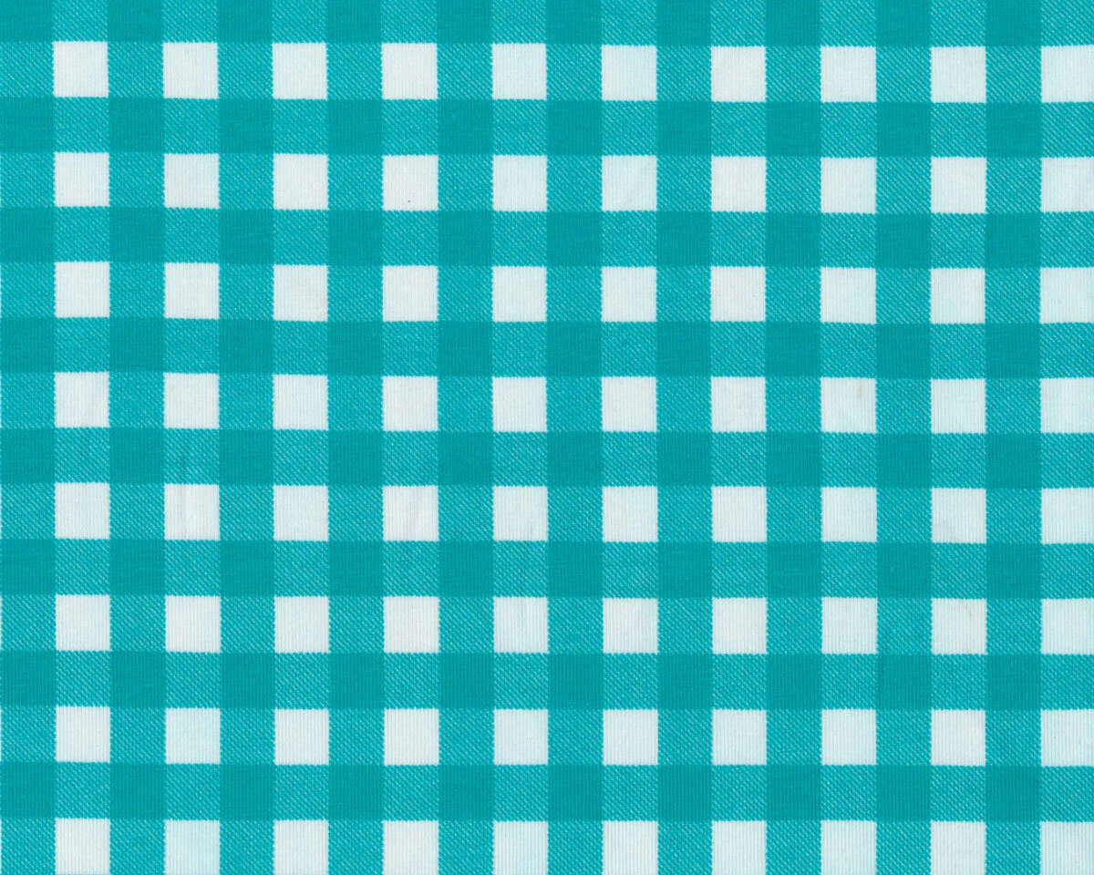 Baumwolljersey AVALANA PLAID, Karo, türkis