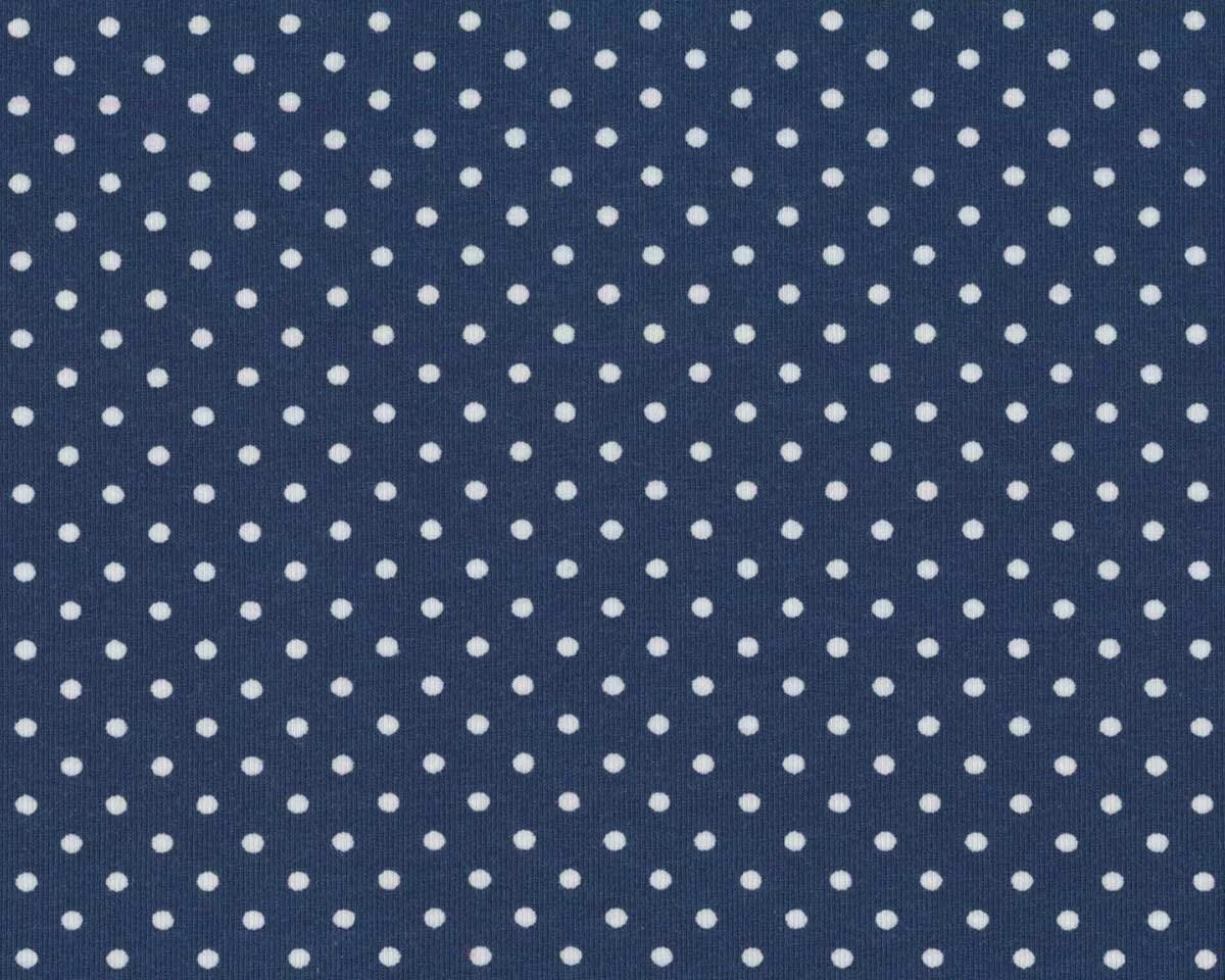 Baumwolljersey JERSEYDOTS, Punkte, jeansblau