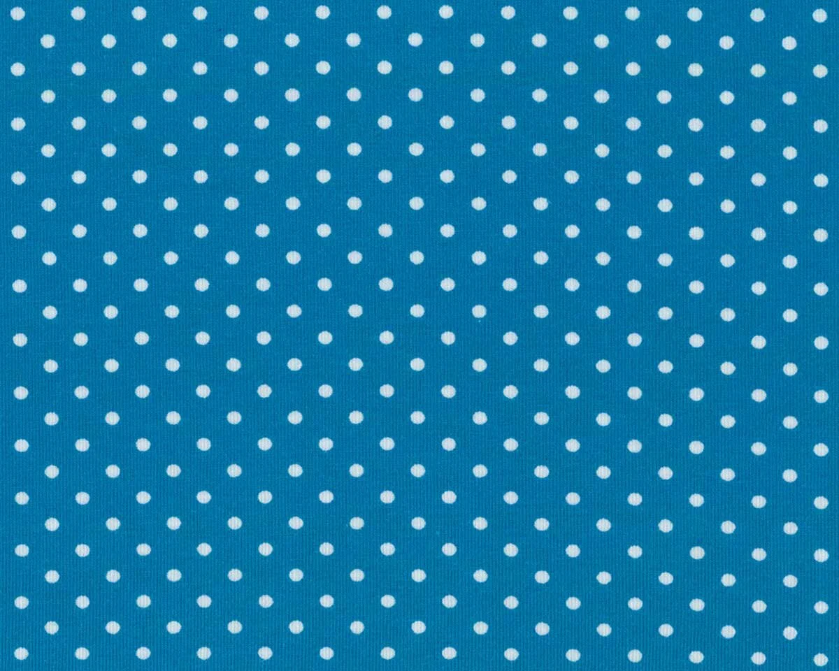 Baumwolljersey JERSEYDOTS, Punkte, türkis