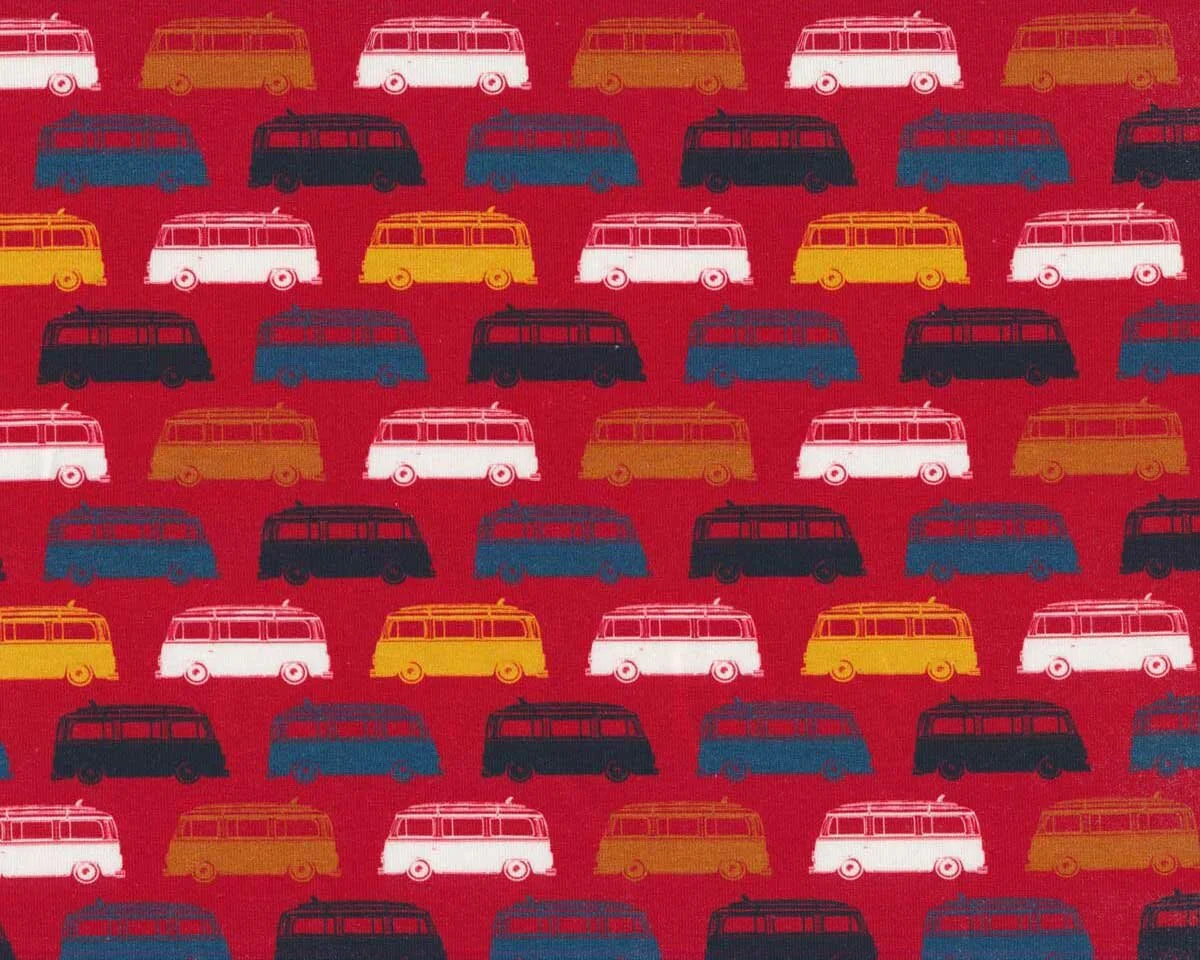 Baumwolljersey OMNIBUS, rot