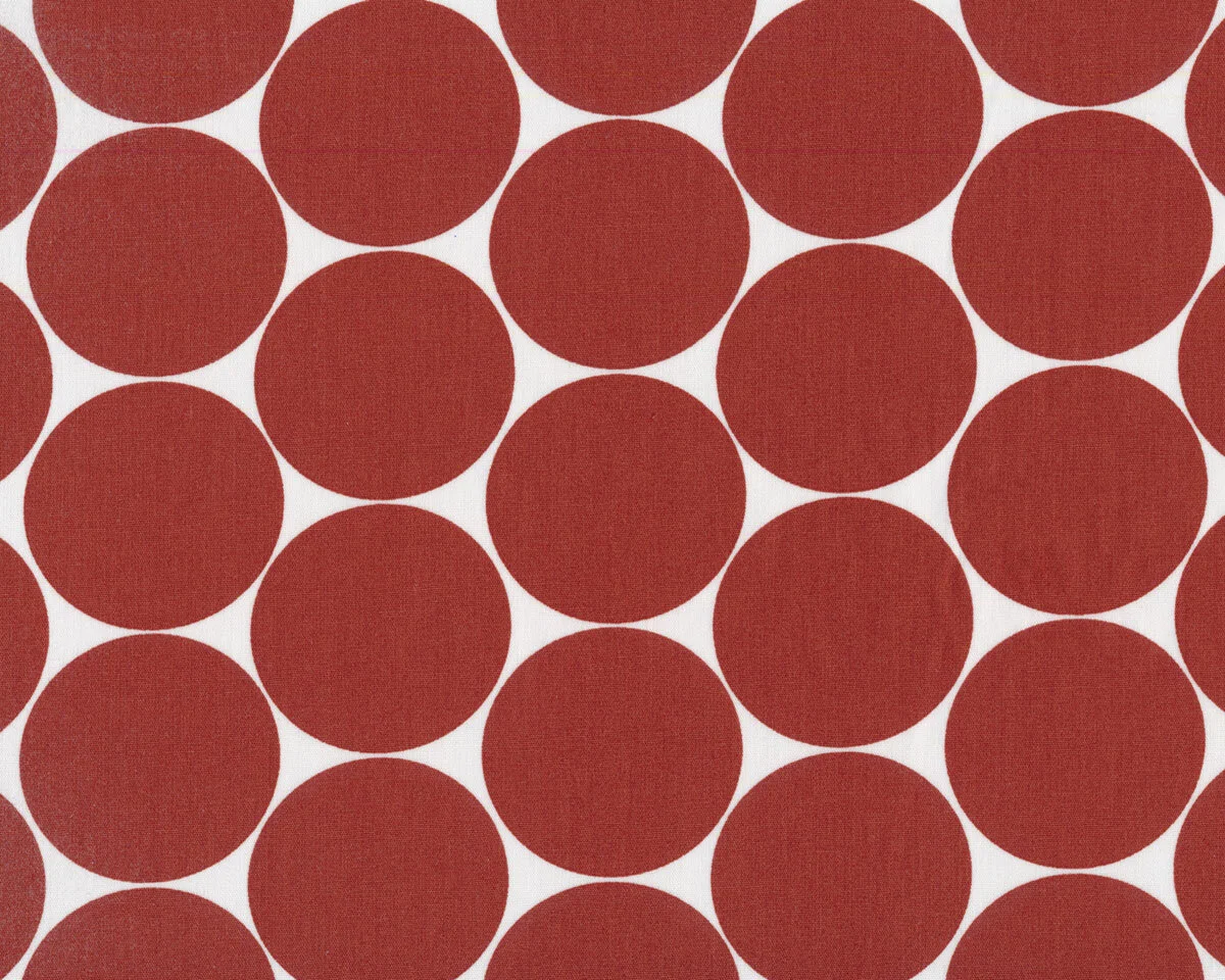 Baumwollstoff DORO, Polka Dots, rotbraun