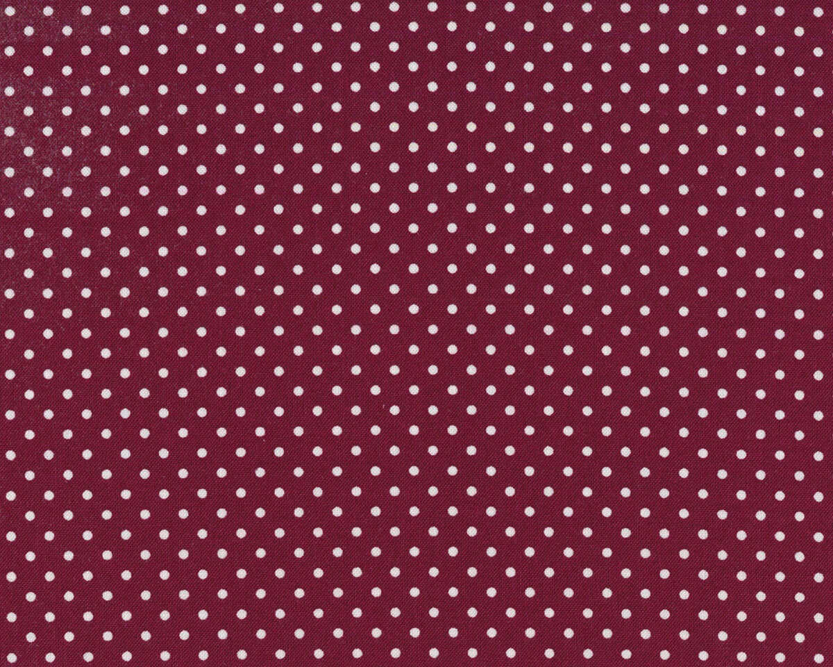 Baumwollstoff DOTTI, kleine Punkte, aubergine