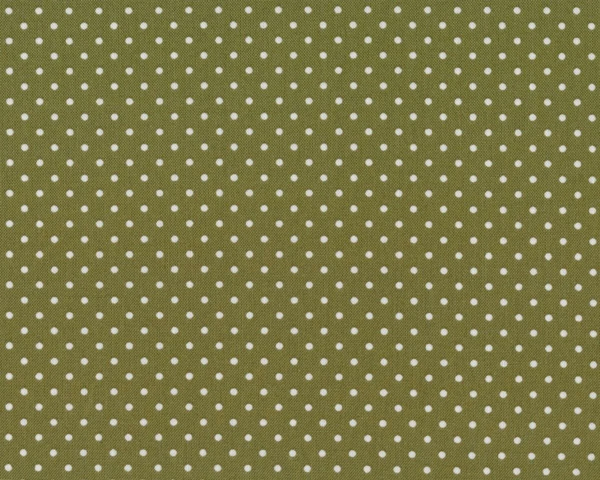 Baumwollstoff DOTTI, kleine Punkte, helles olive