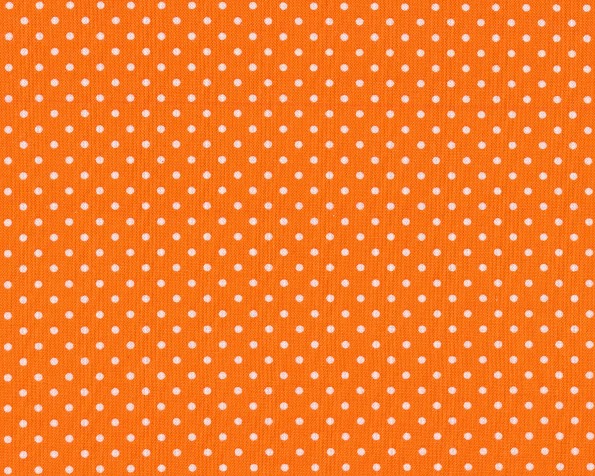 Baumwollstoff DOTTI, kleine Punkte, orange