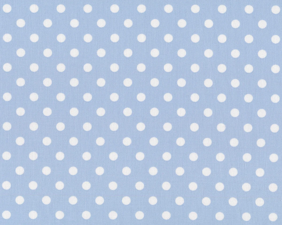 Baumwollstoff DOTTO, größere regelmäßige Punkte, himmelblau