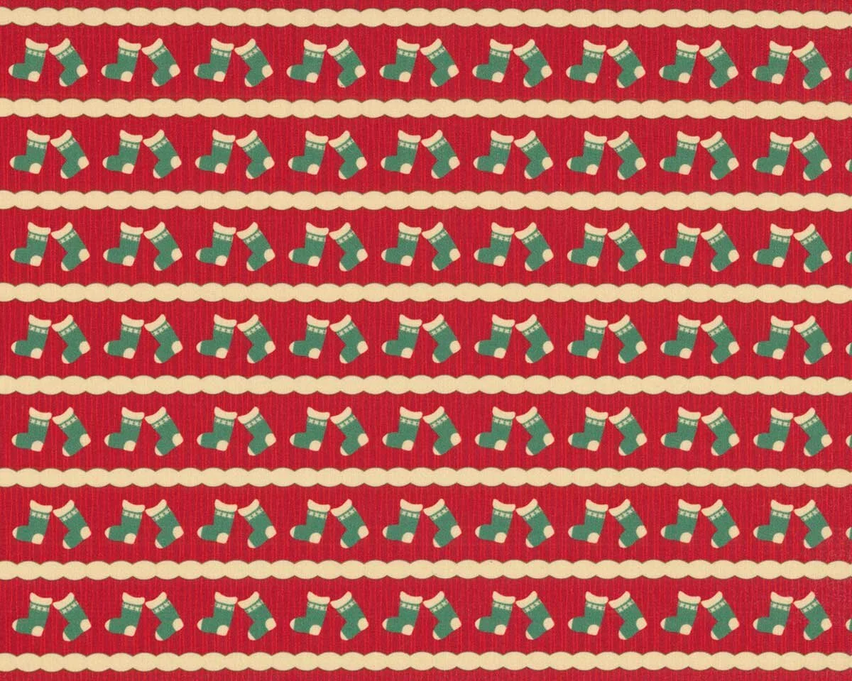 Baumwollstoff MERRY CHRISTMAS, Nikolausstiefel