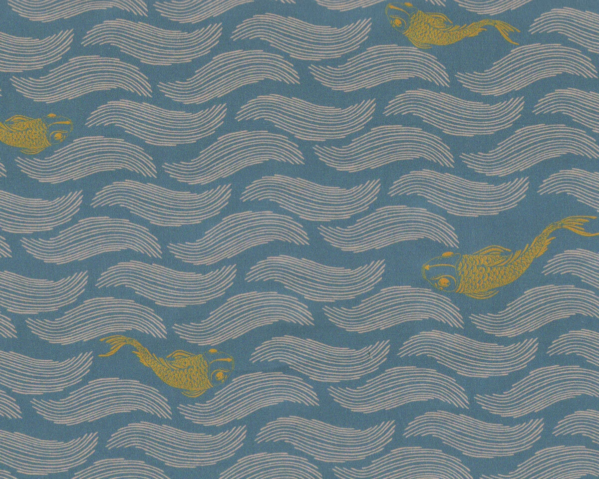 Baumwollstoff mit Stretch MANY FISH, Fische, graublau, Bienvenido Colorido