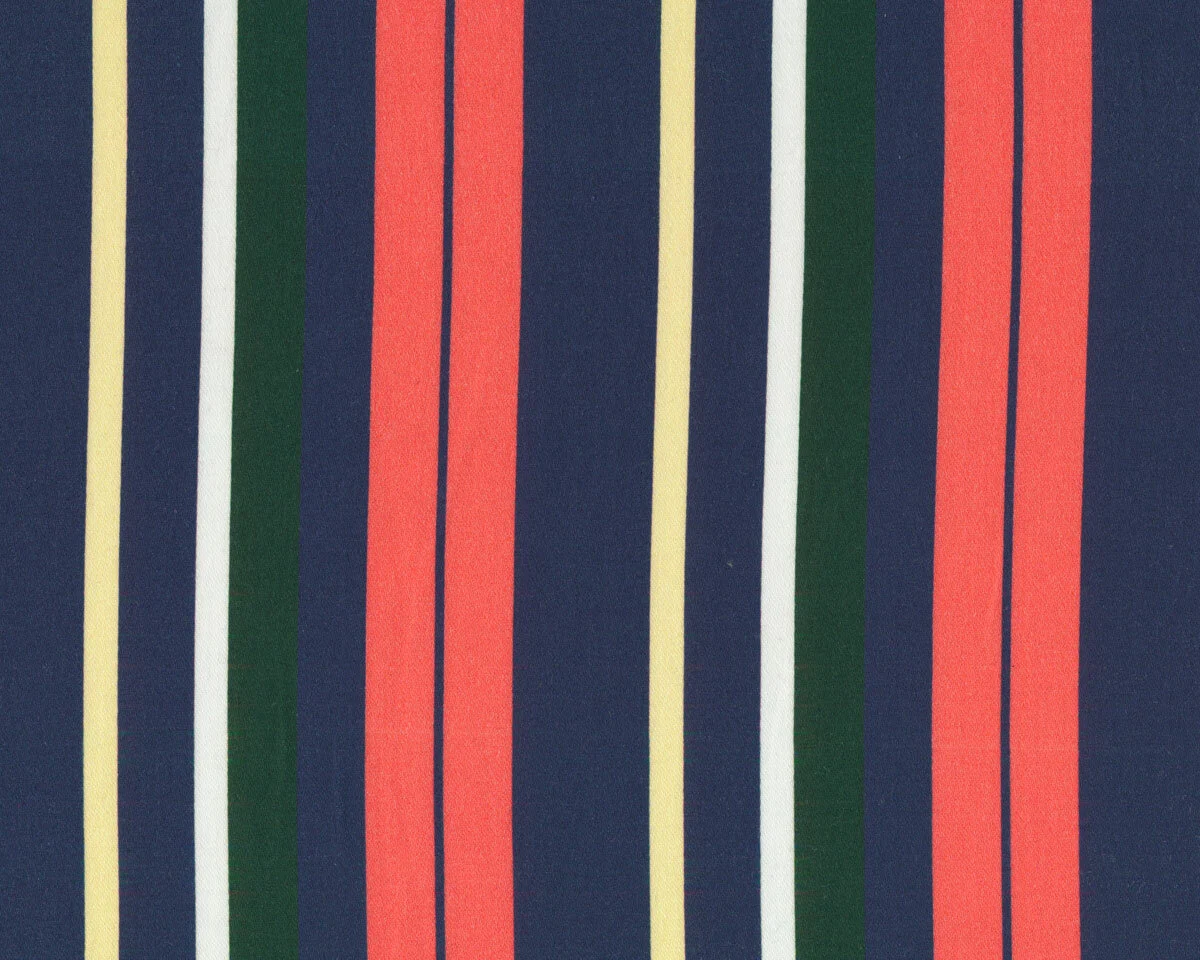 Baumwollstretch-Satin WINTER STRIPE, Streifen, lachsrot