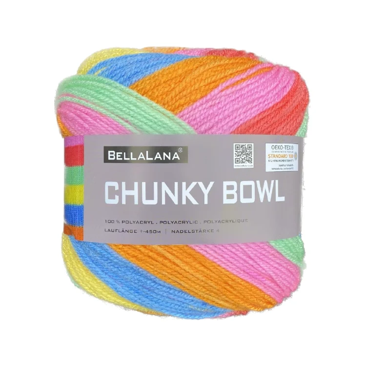 BellaLana Wolle Chunky Bowl 150gr. , multicolor