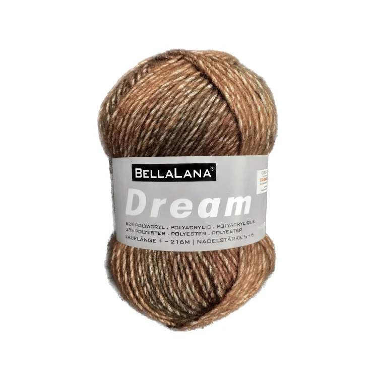 BellaLana Wolle Dream 100gr. , beige-braun