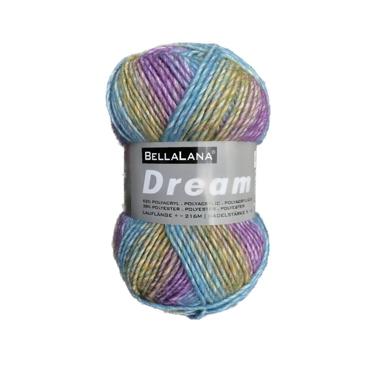 BellaLana Wolle Dream 100gr. , gelb-lila