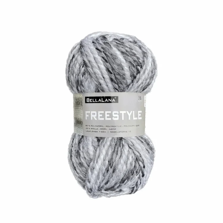 BellaLana Wolle Freestyle 100gr. , grau