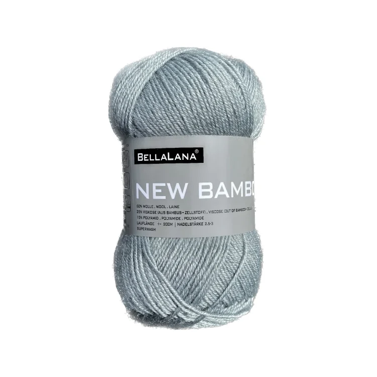 BellaLana Wolle New Bamboo 50gr. , grau
