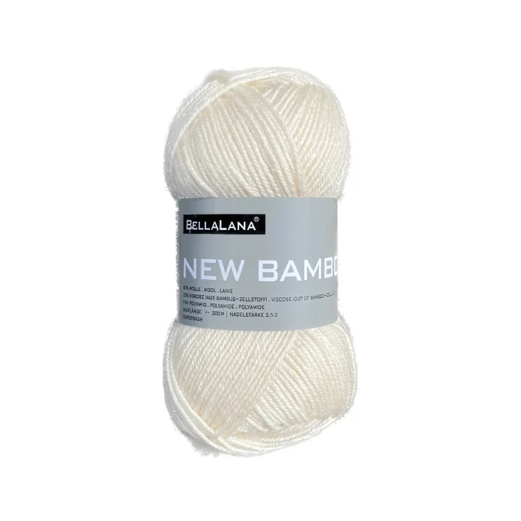 BellaLana Wolle New Bamboo 50gr. , wollweiss